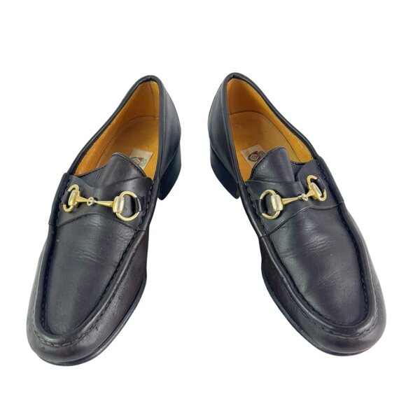 GUCCI Brown Leather Horsebit Men\'s Loafers Made in Italy Marked as 39M - 5.5US main image 9